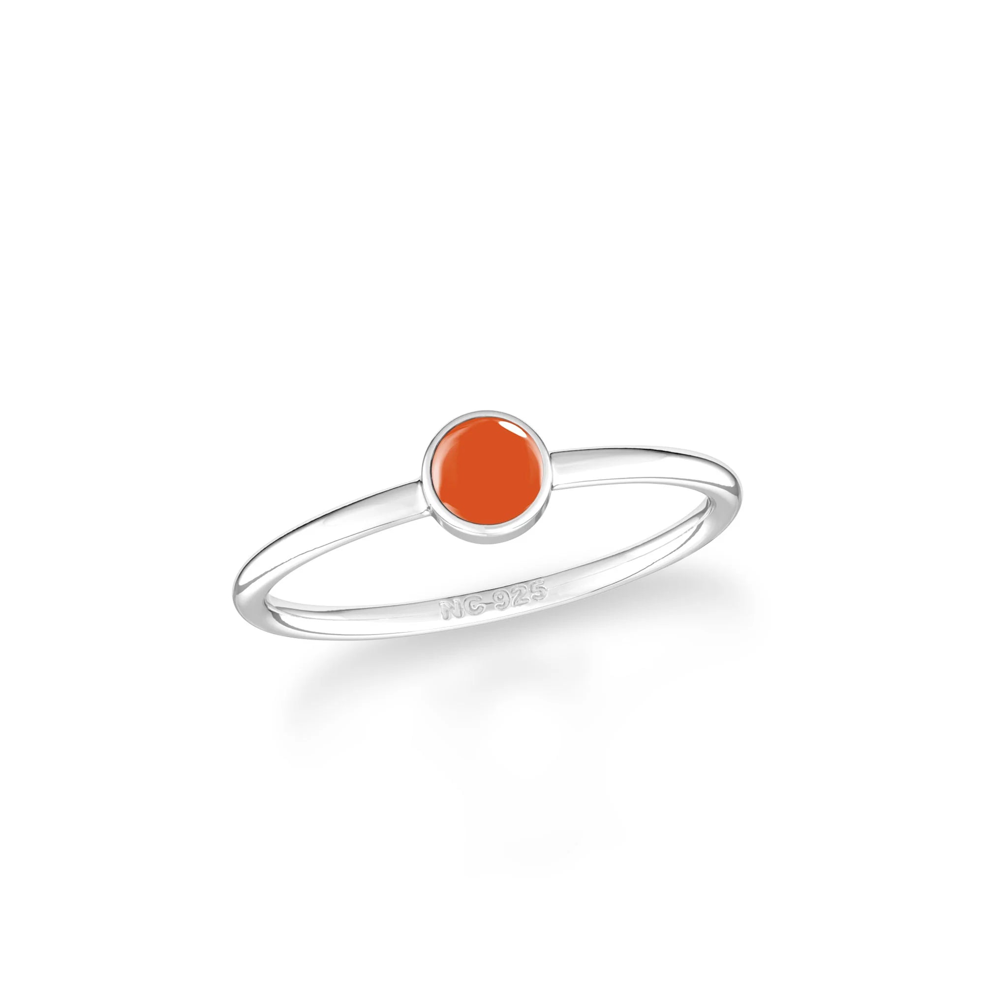 carnelian bezel-set ring