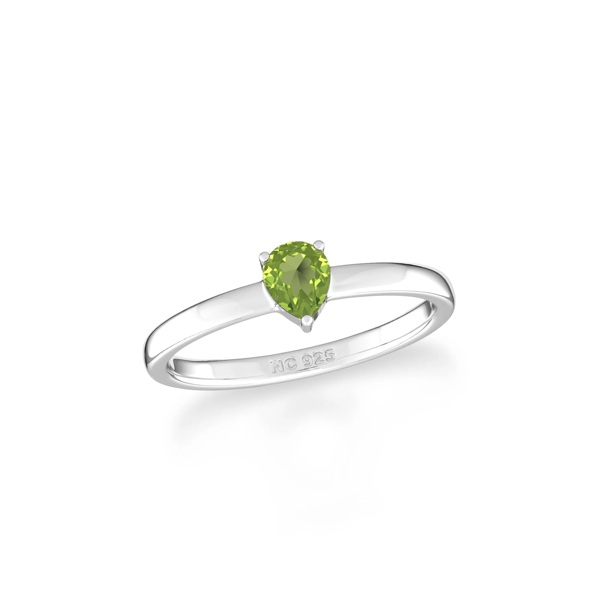 peridot stackable prong-set ring