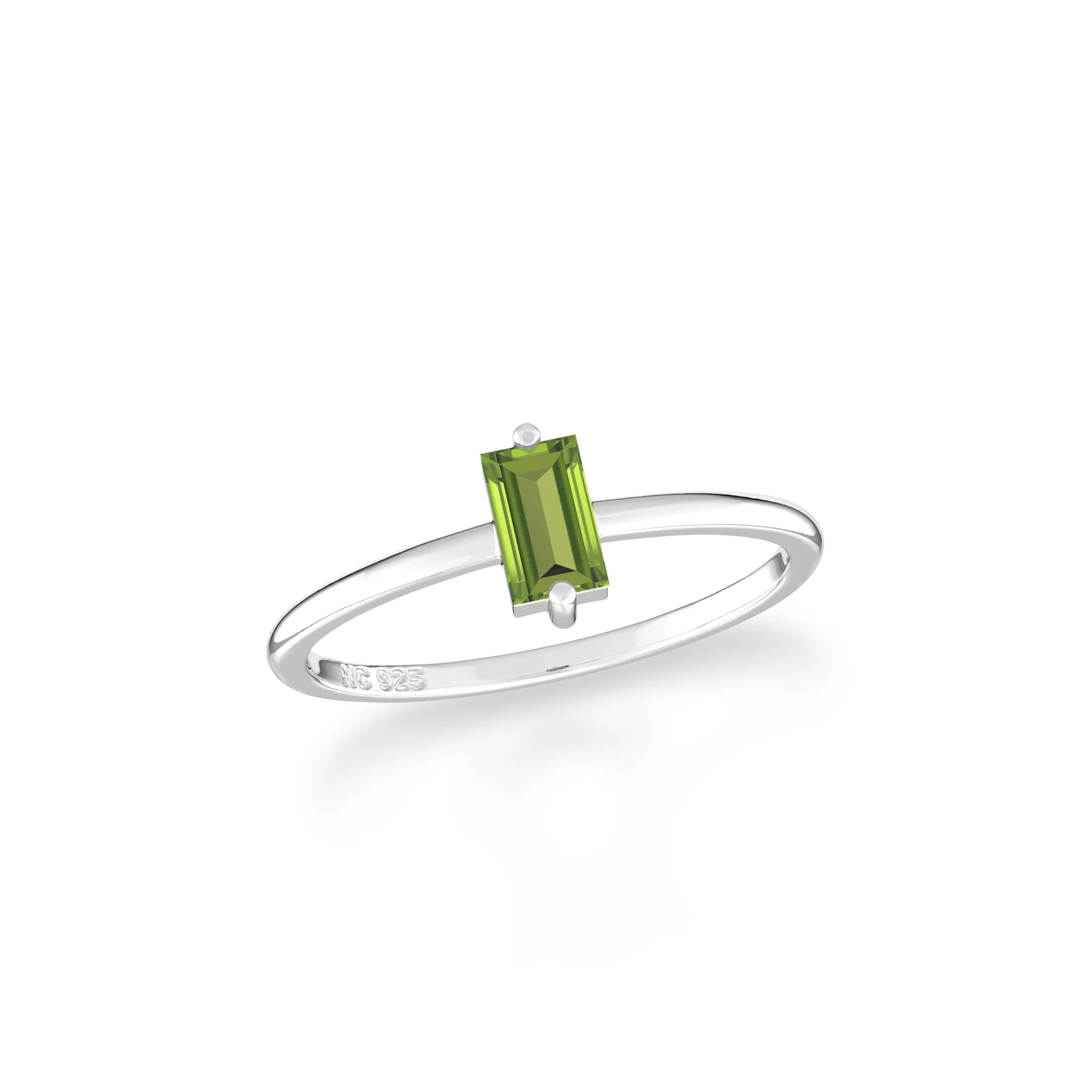 peridot prong-set ring