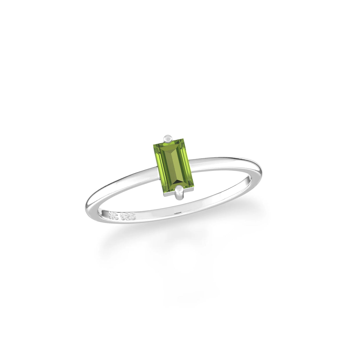 peridot prong-set ring