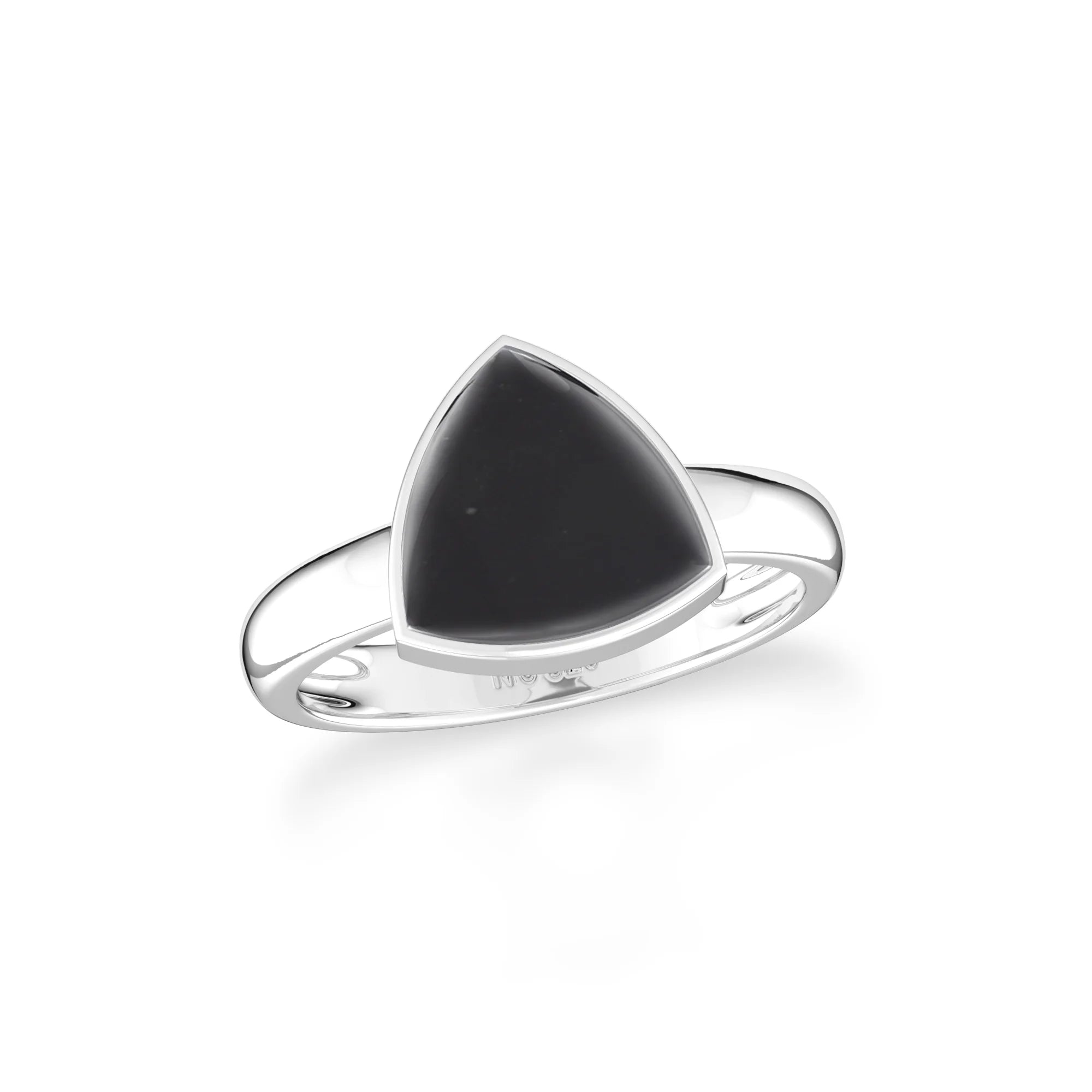 shungite bezel-set ring