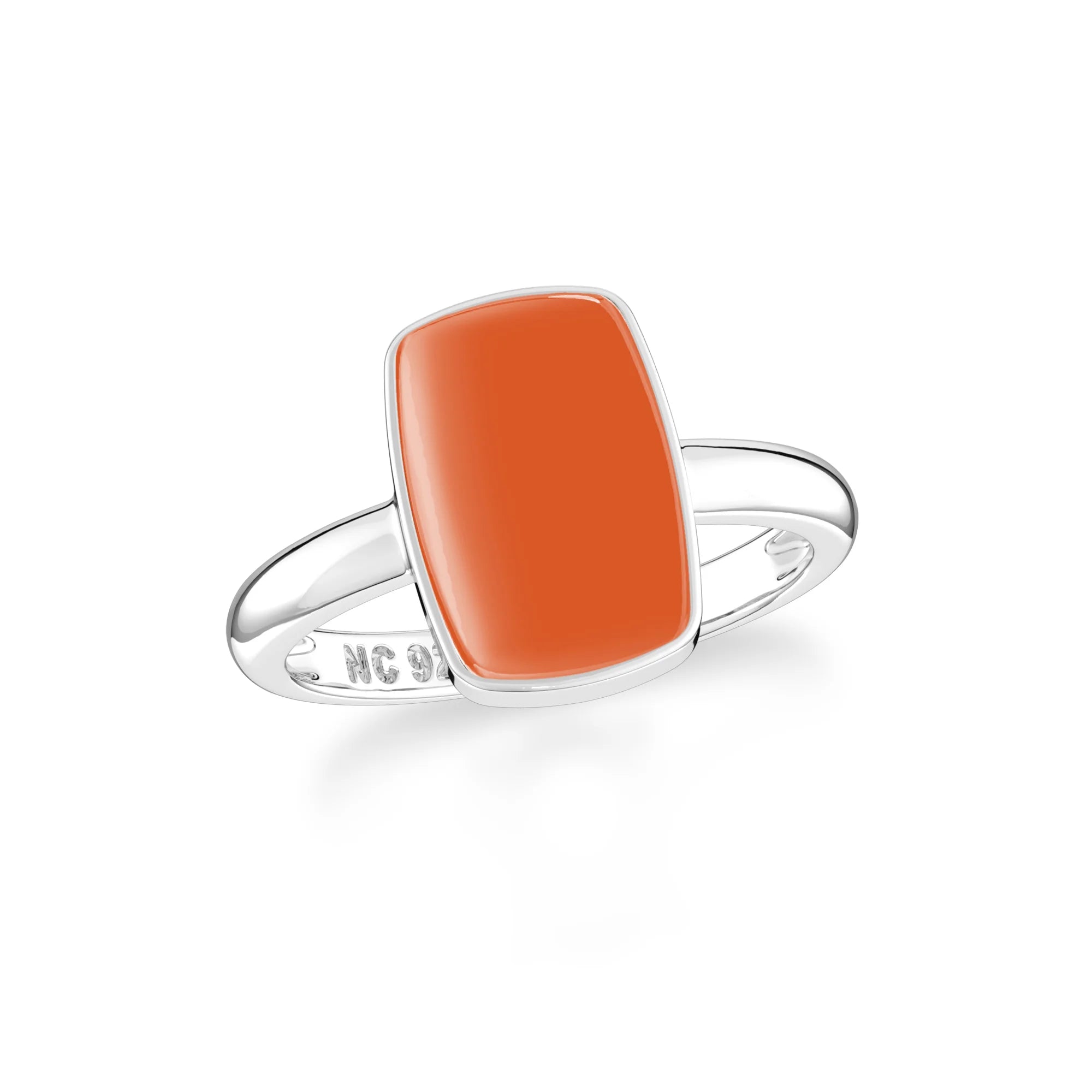 carnelian bezel-set ring