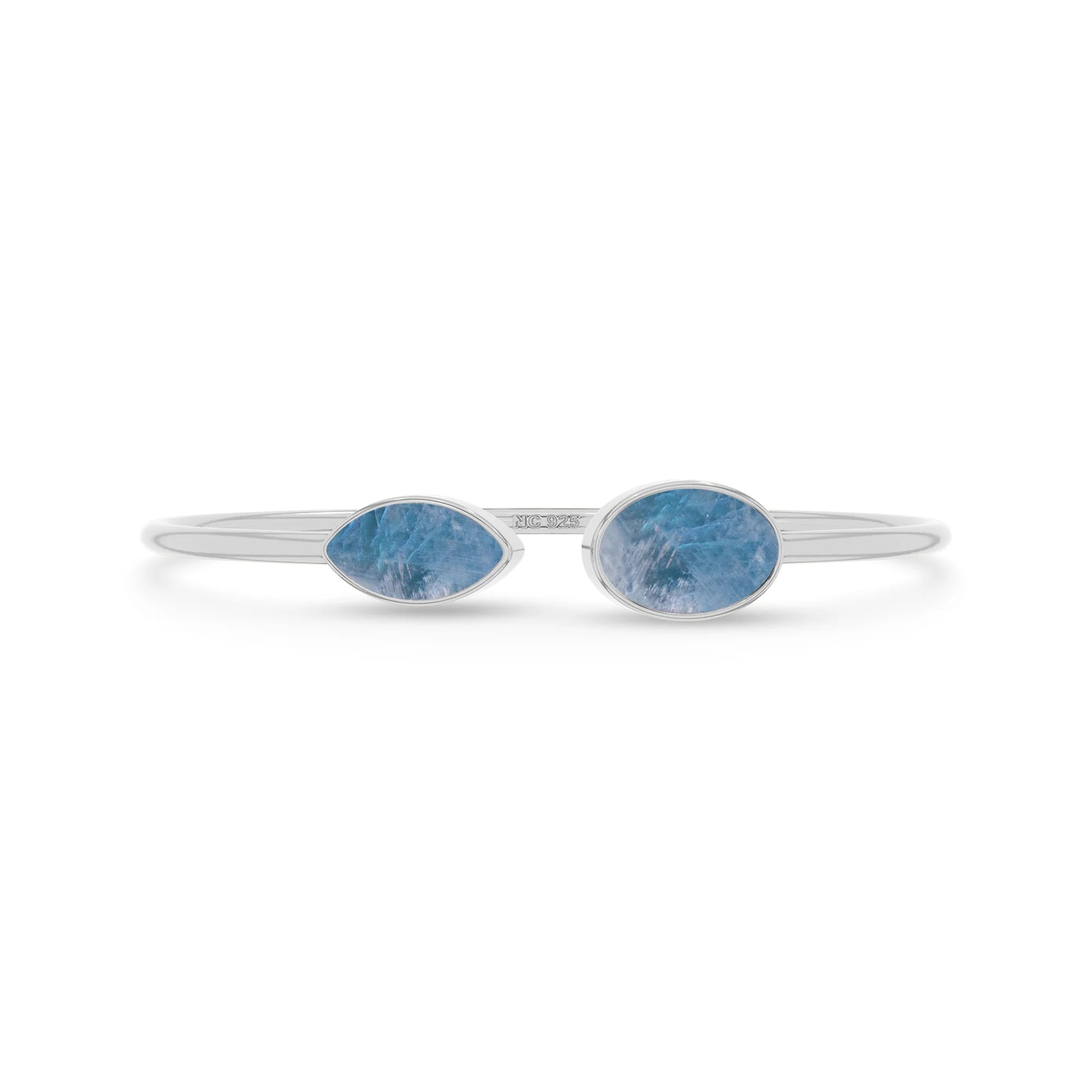 blue moonstone cab bracelet
