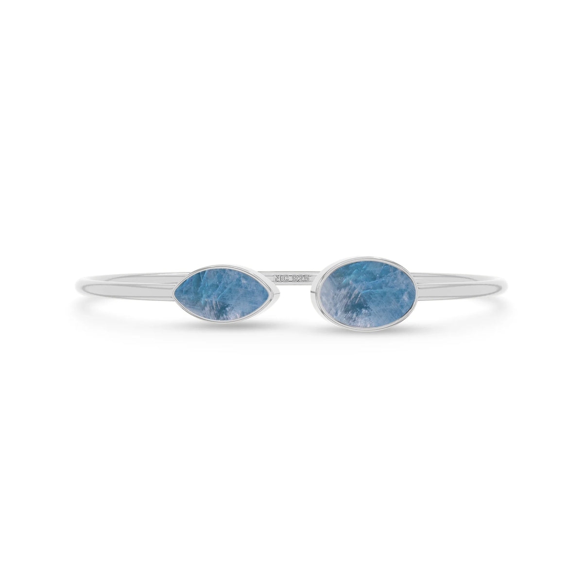 blue moonstone cab bracelet