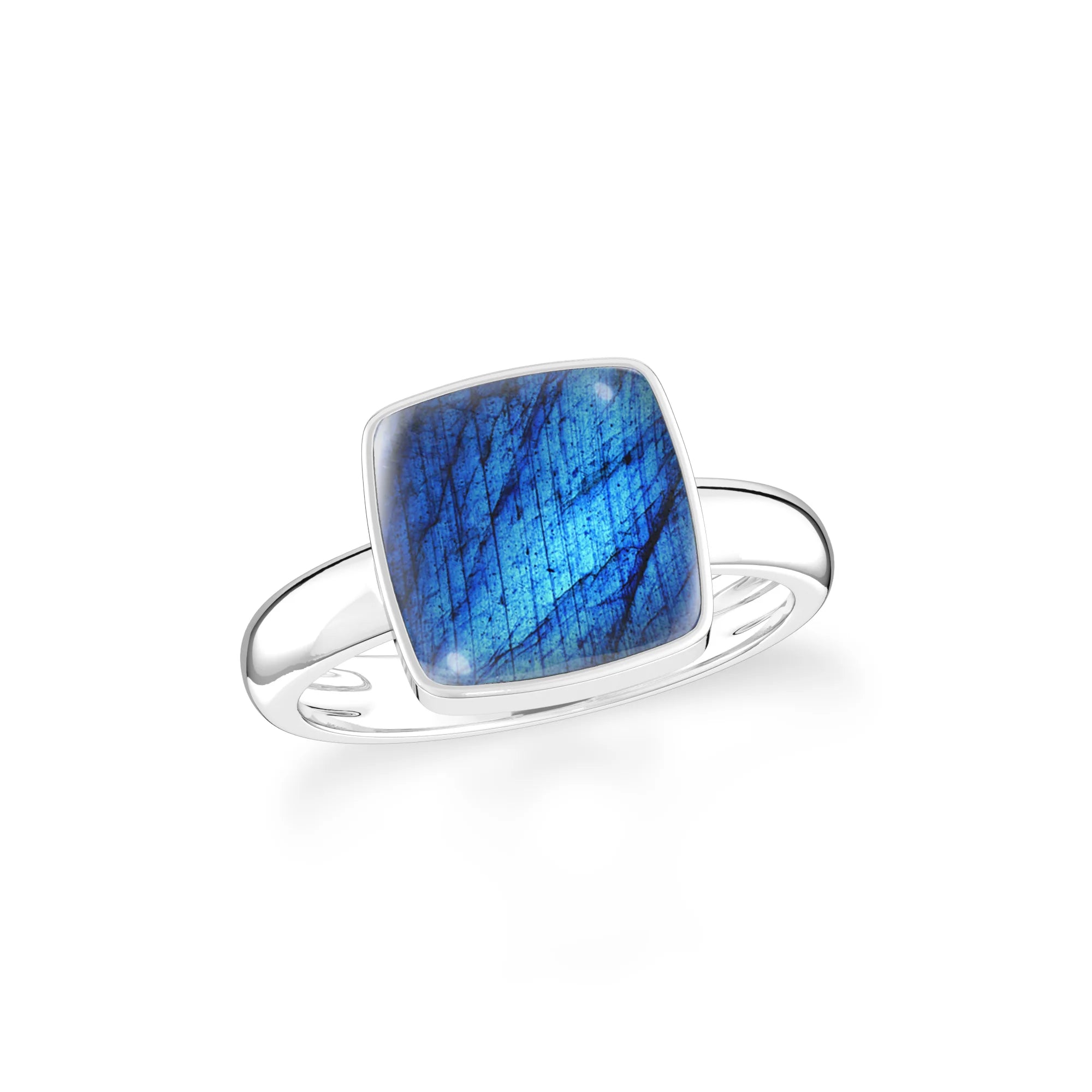 labradorite bezel-set ring