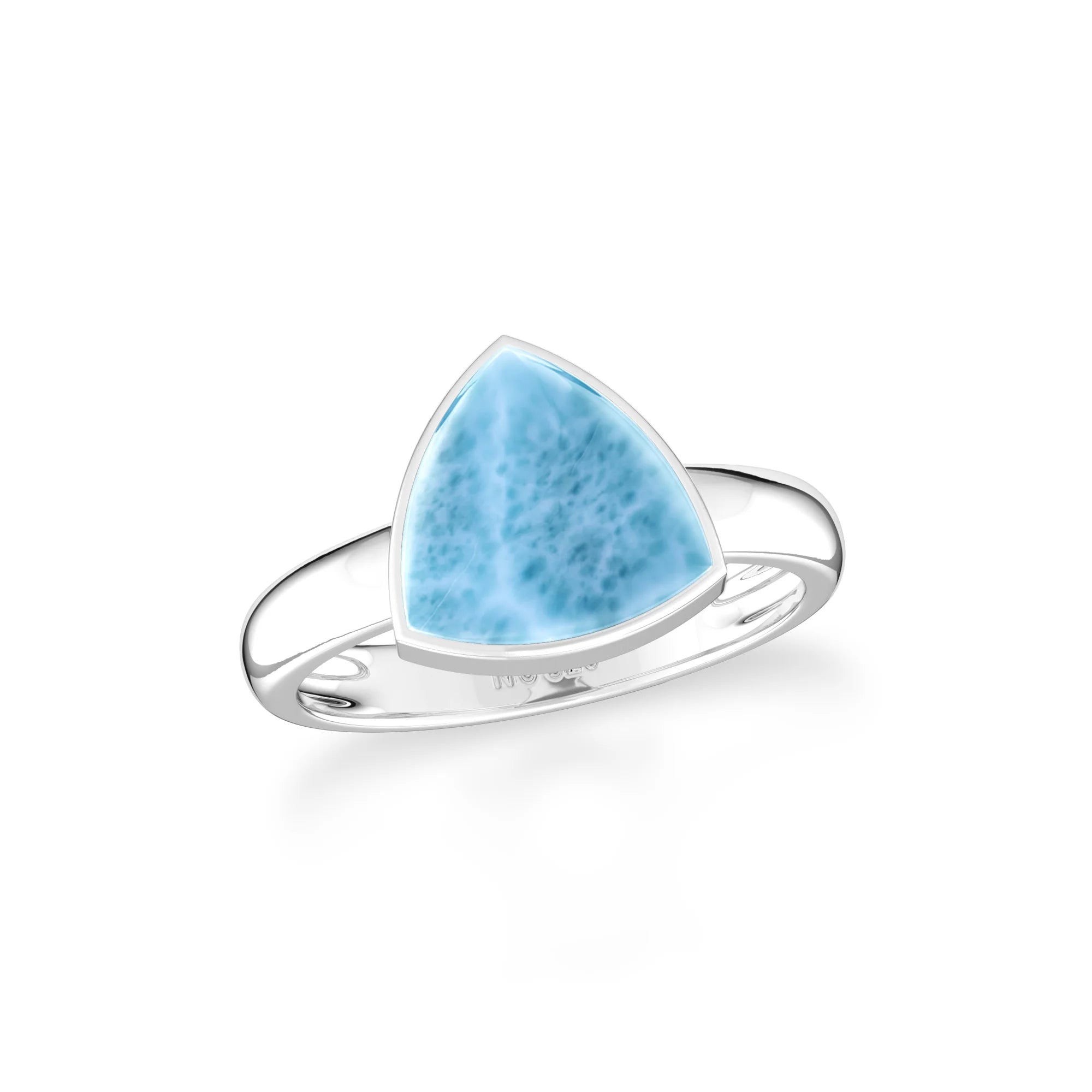 larimar bezel-set ring