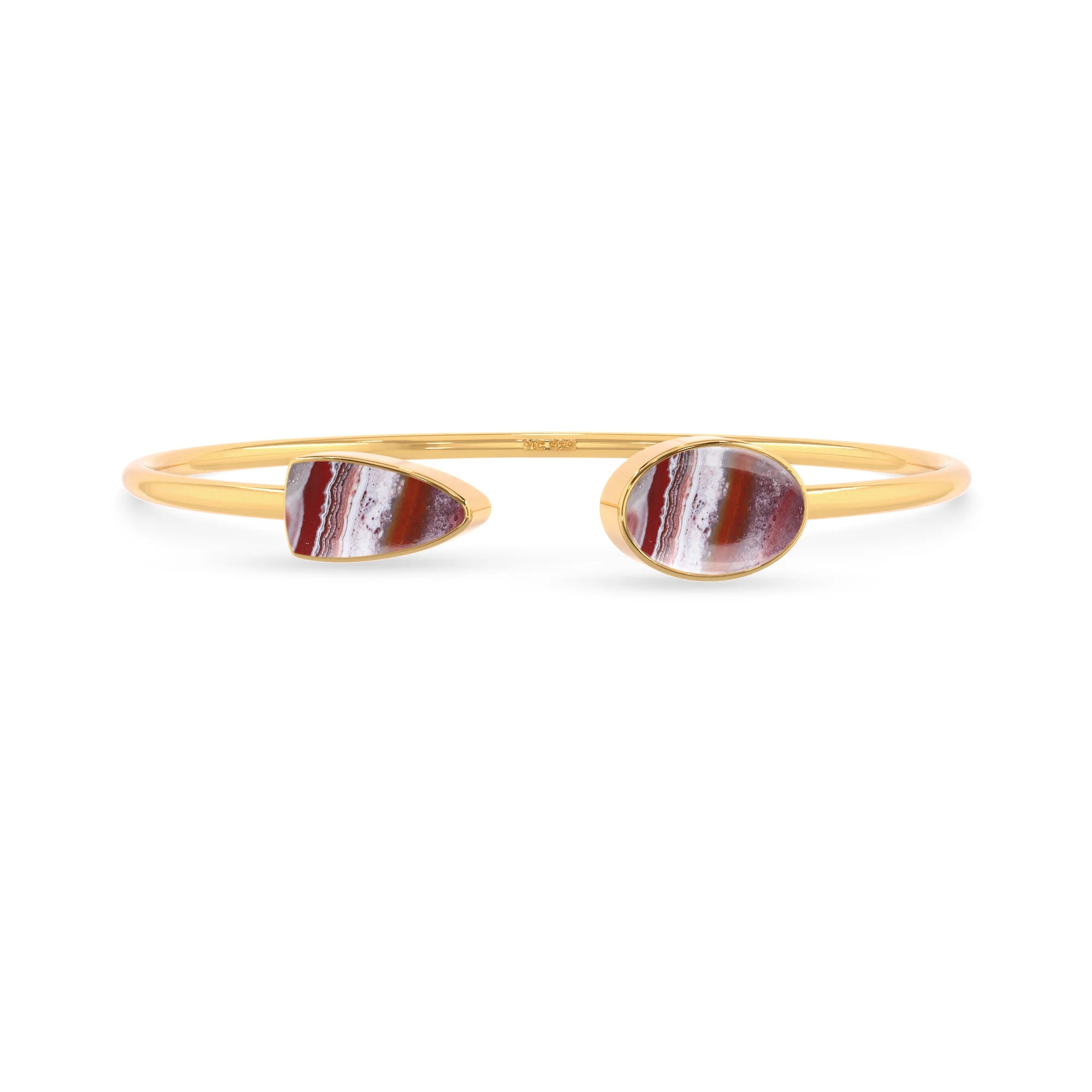 crazy lace agate cab bracelet