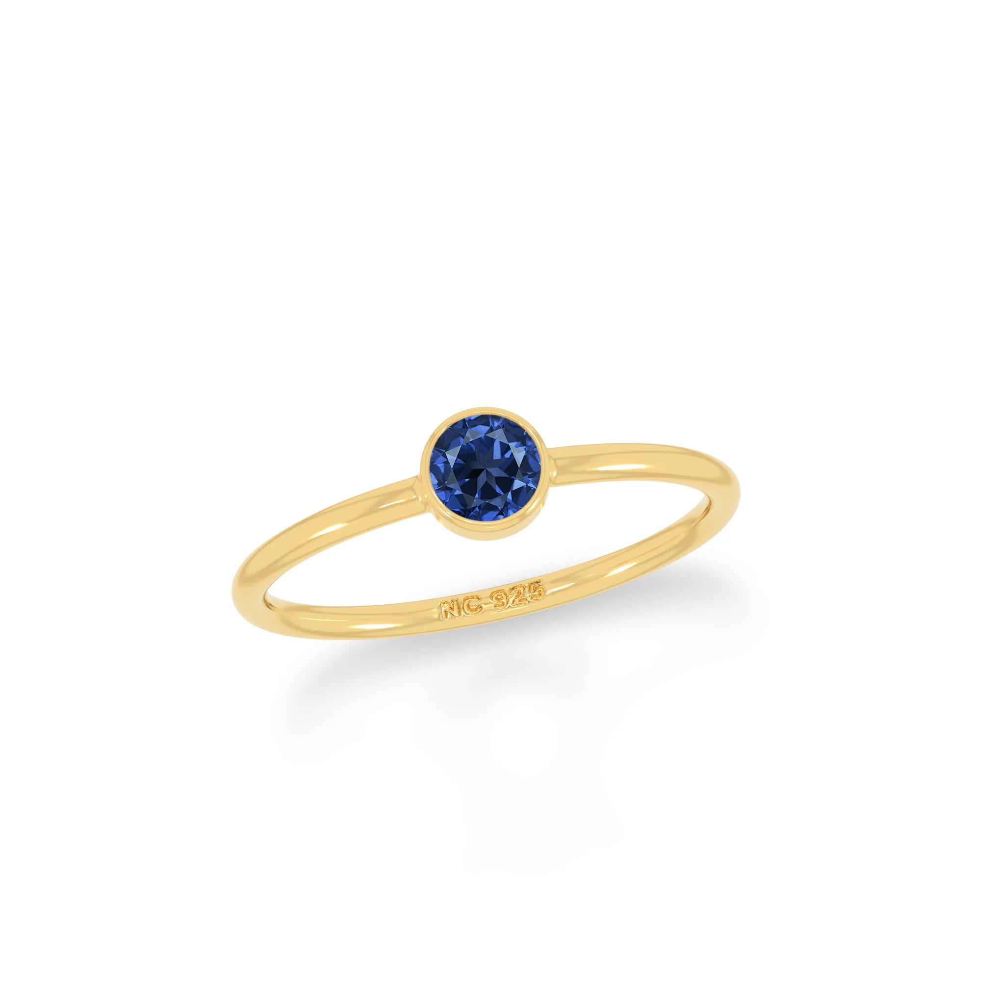 kyanite stackable bezel-set ring