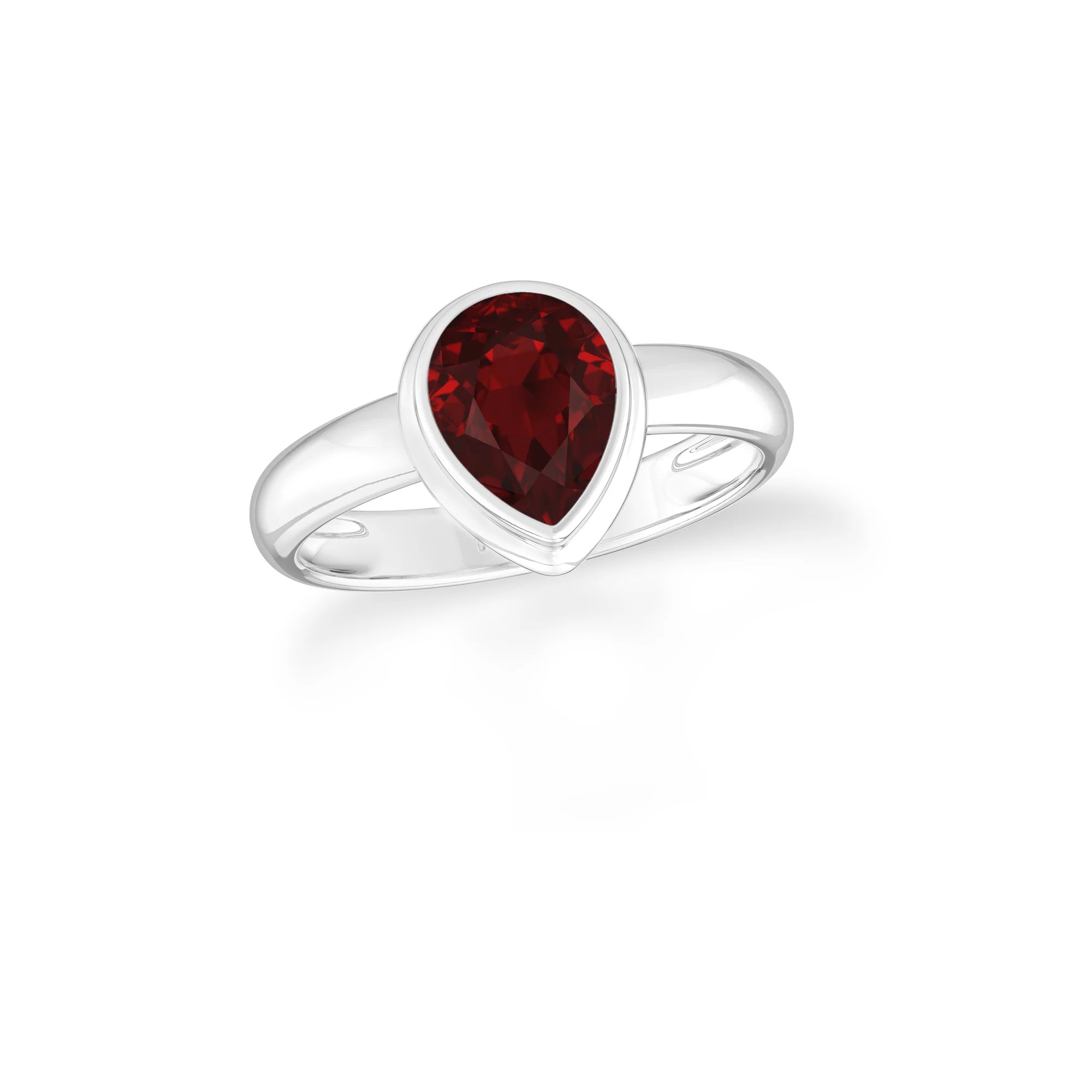 garnet bezel-set ring