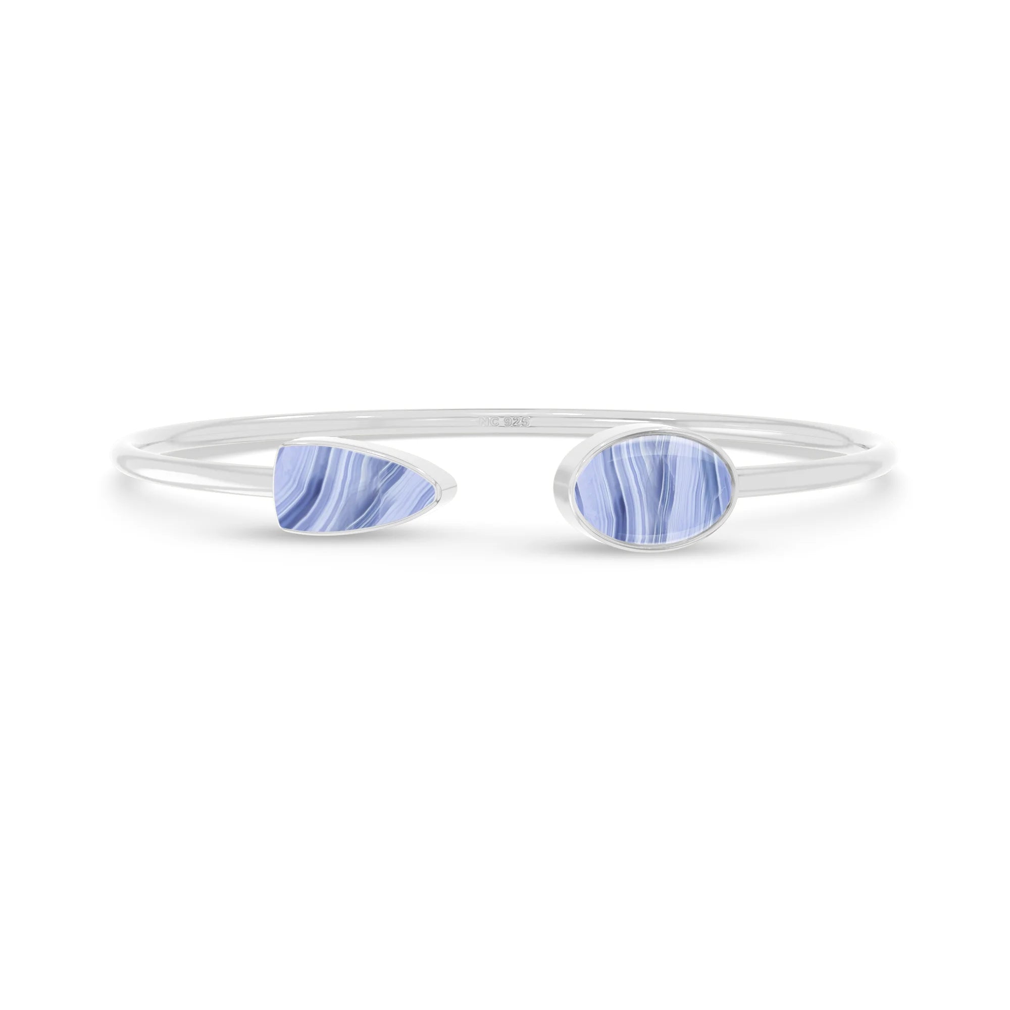 blue lace agate cab bracelet