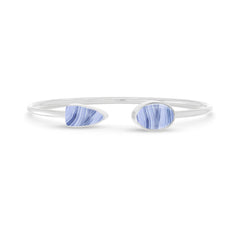 blue lace agate cab bracelet