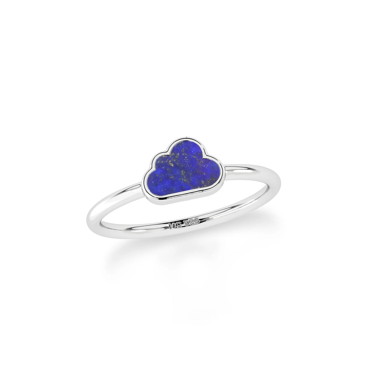 lapis lazuli stackable bezel-set ring