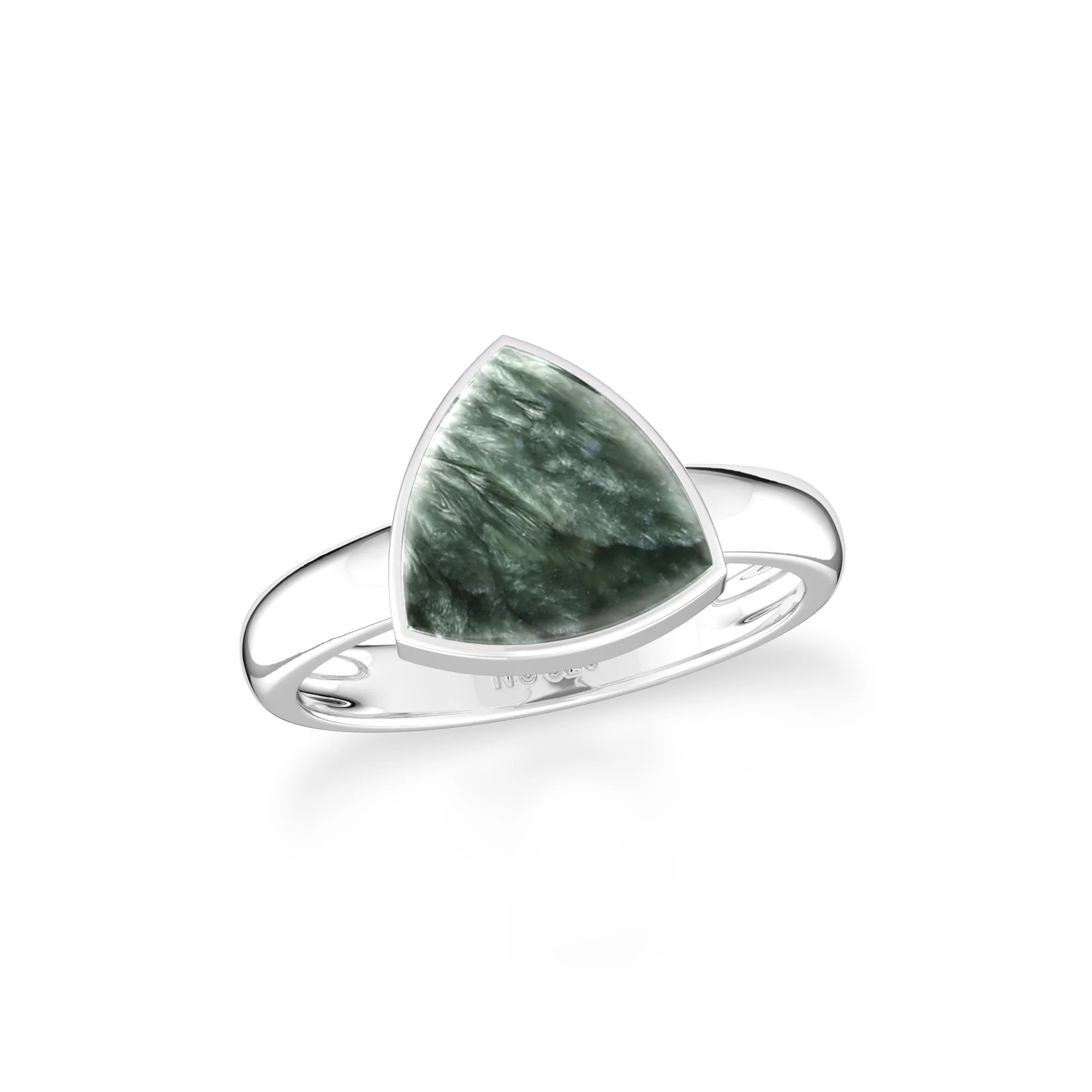 seraphinite bezel-set ring