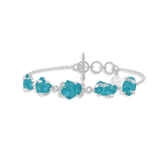 paraiba apatite rough bracelet