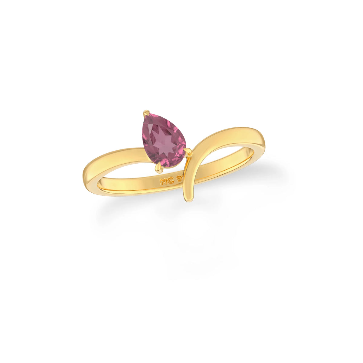 Natural Pink Tourmaline Cut Ring | 925 Sterling Silver-Gold Vermeil | Prong Set | Pack of 12