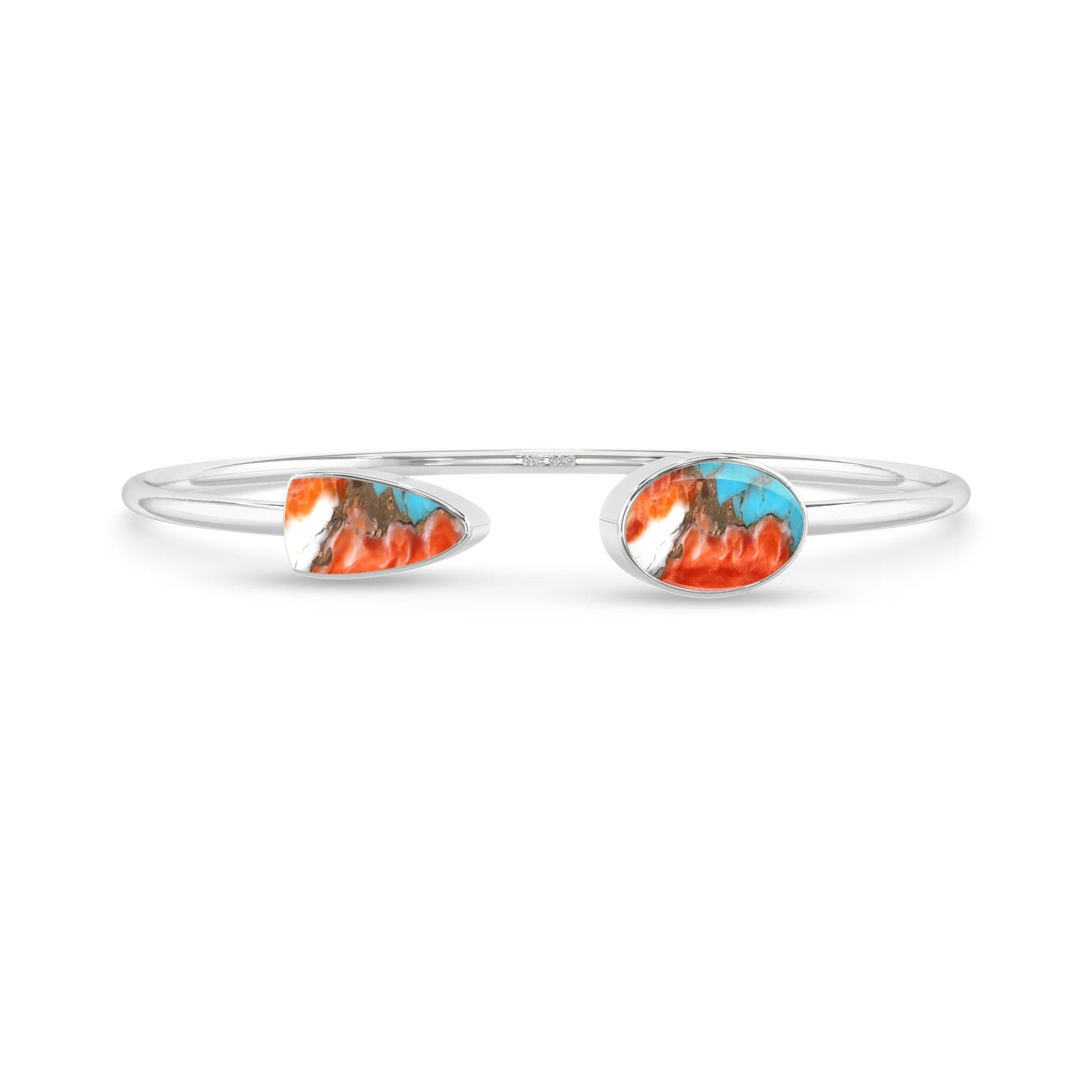 spiny oyster turquoise cab bracelet