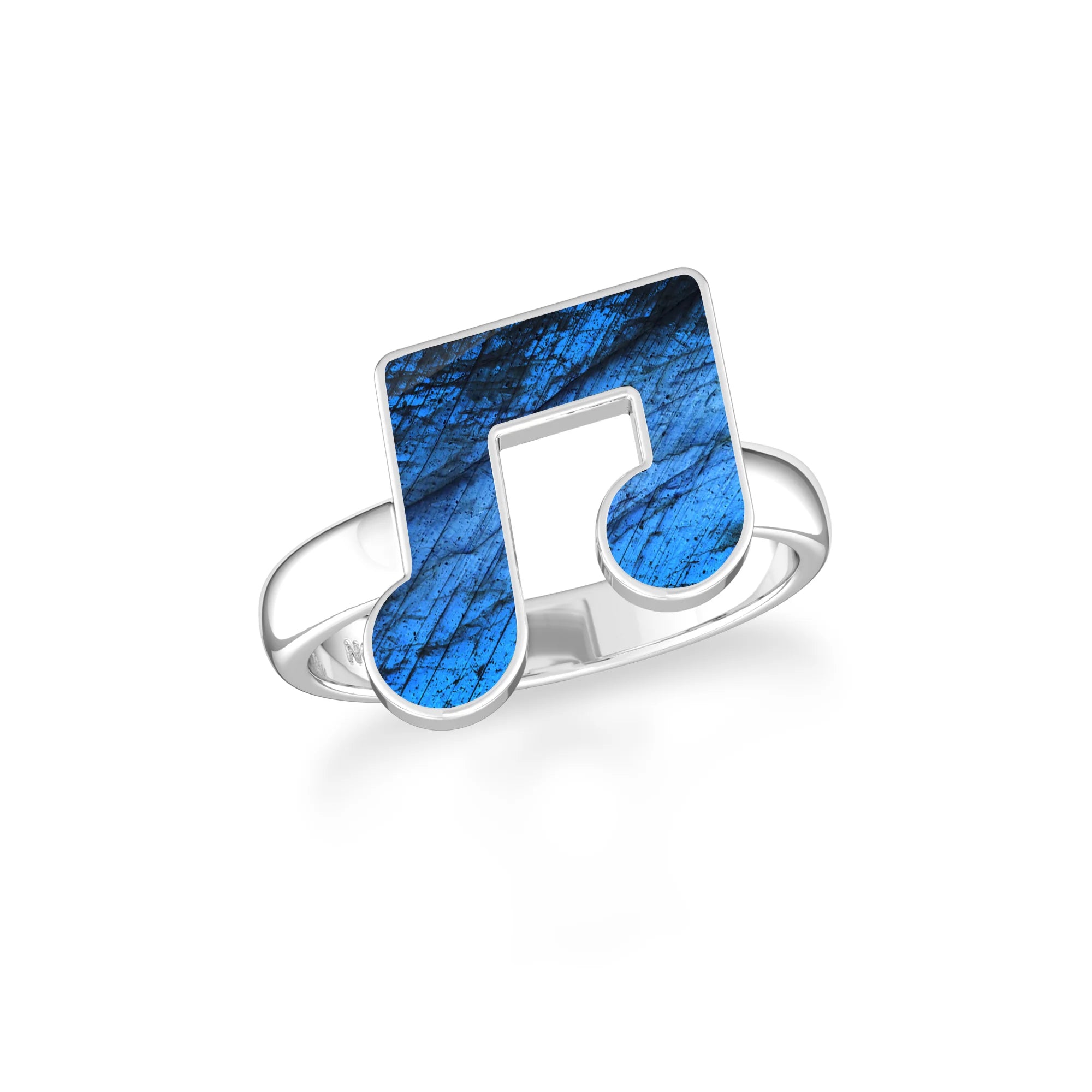 labradorite bezel-set ring
