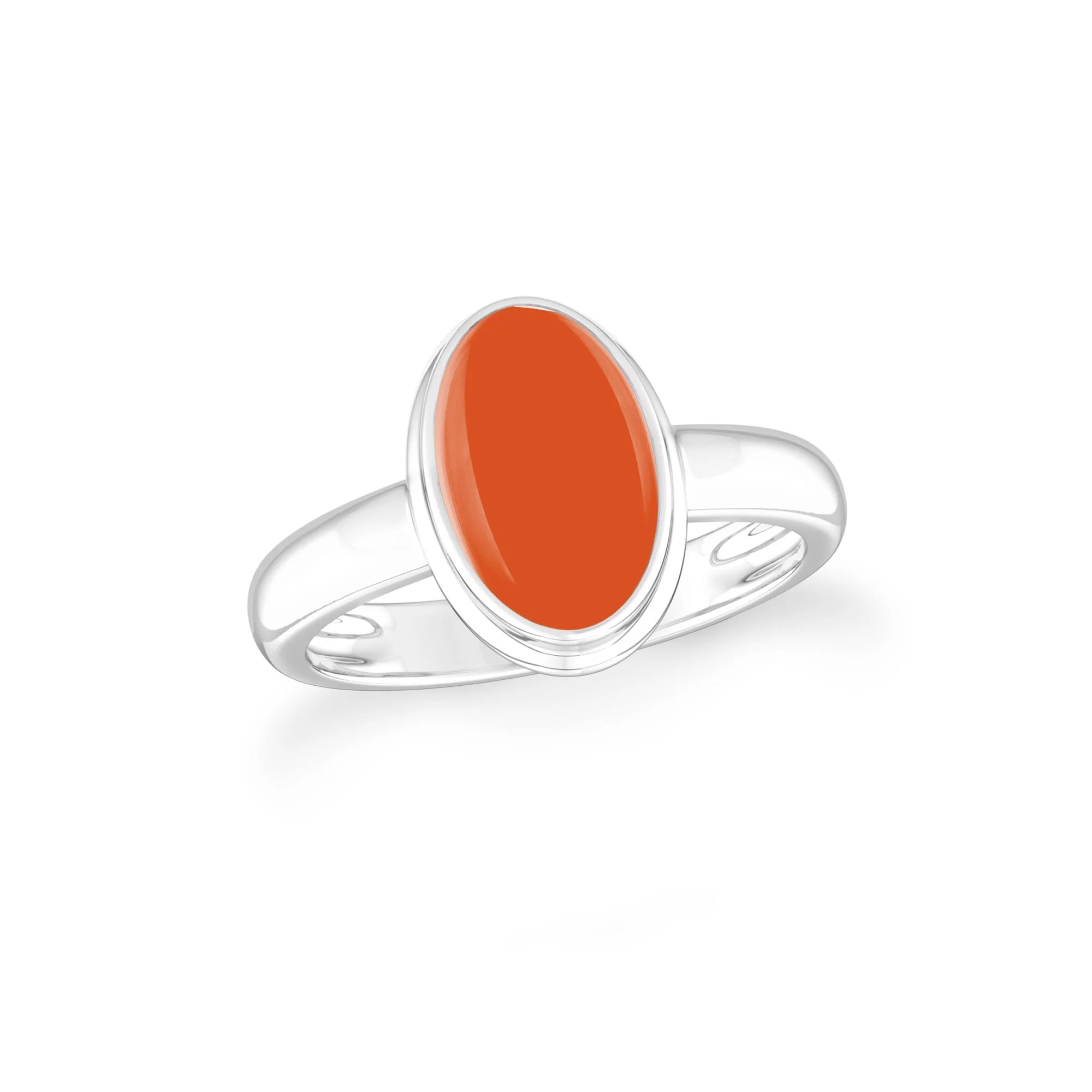 carnelian bezel-set ring