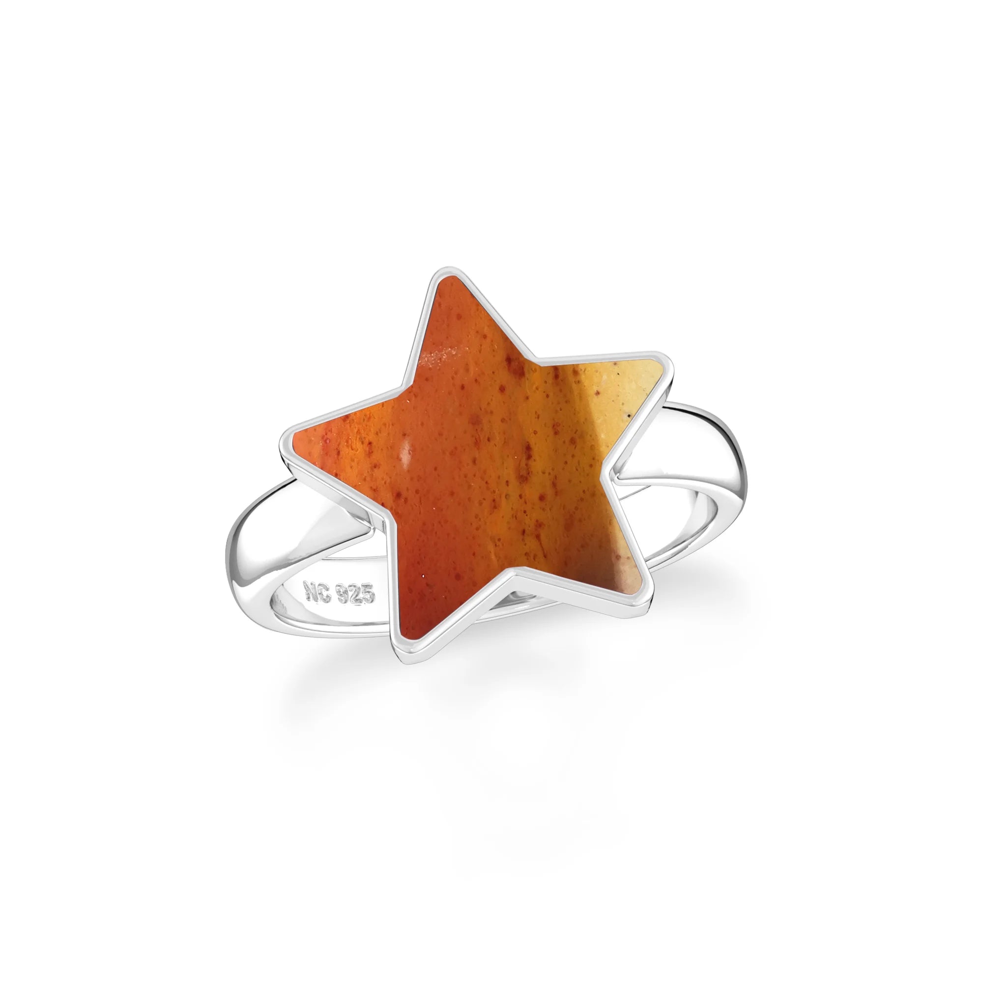 mookaite stackable bezel-set ring