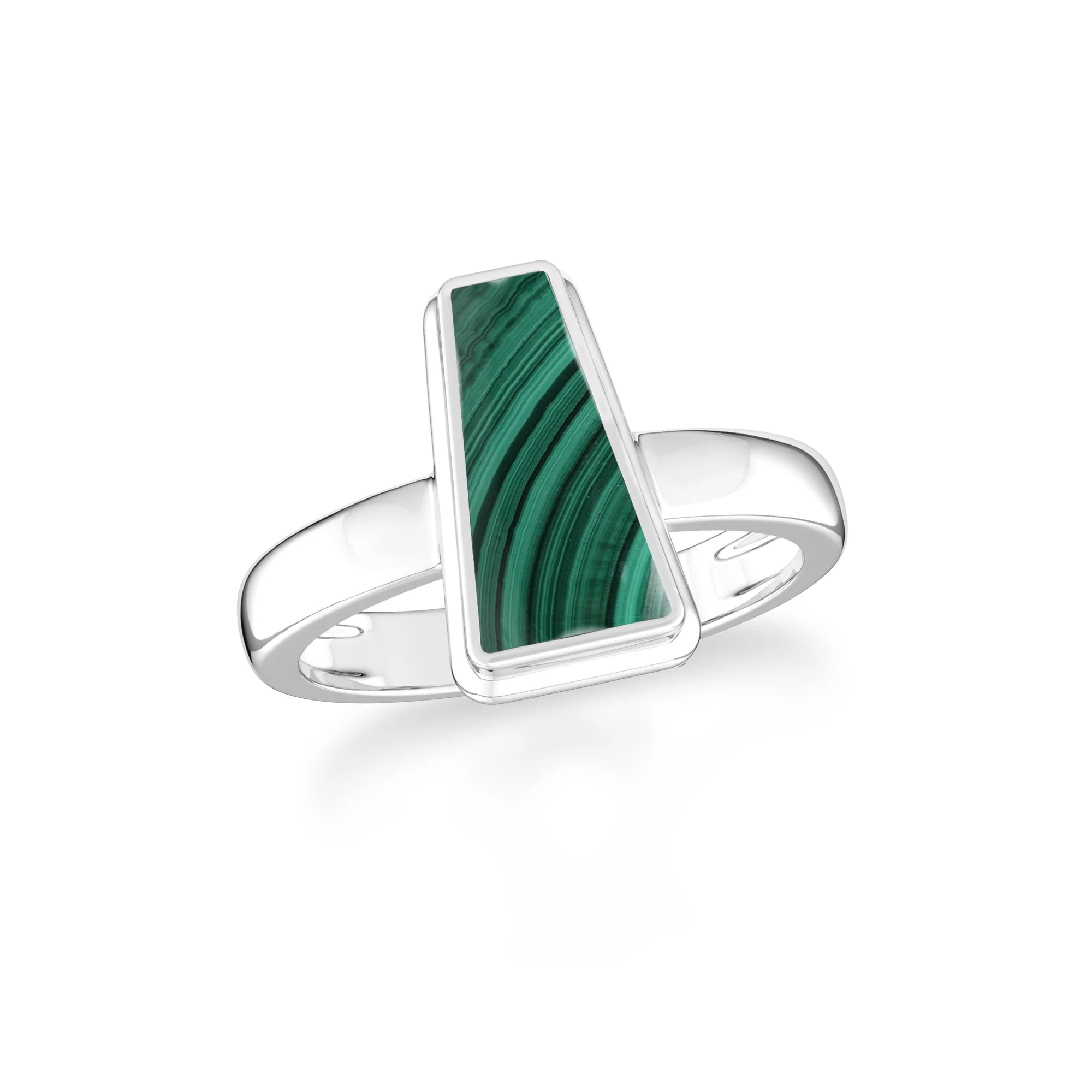 malachite bezel-set ring