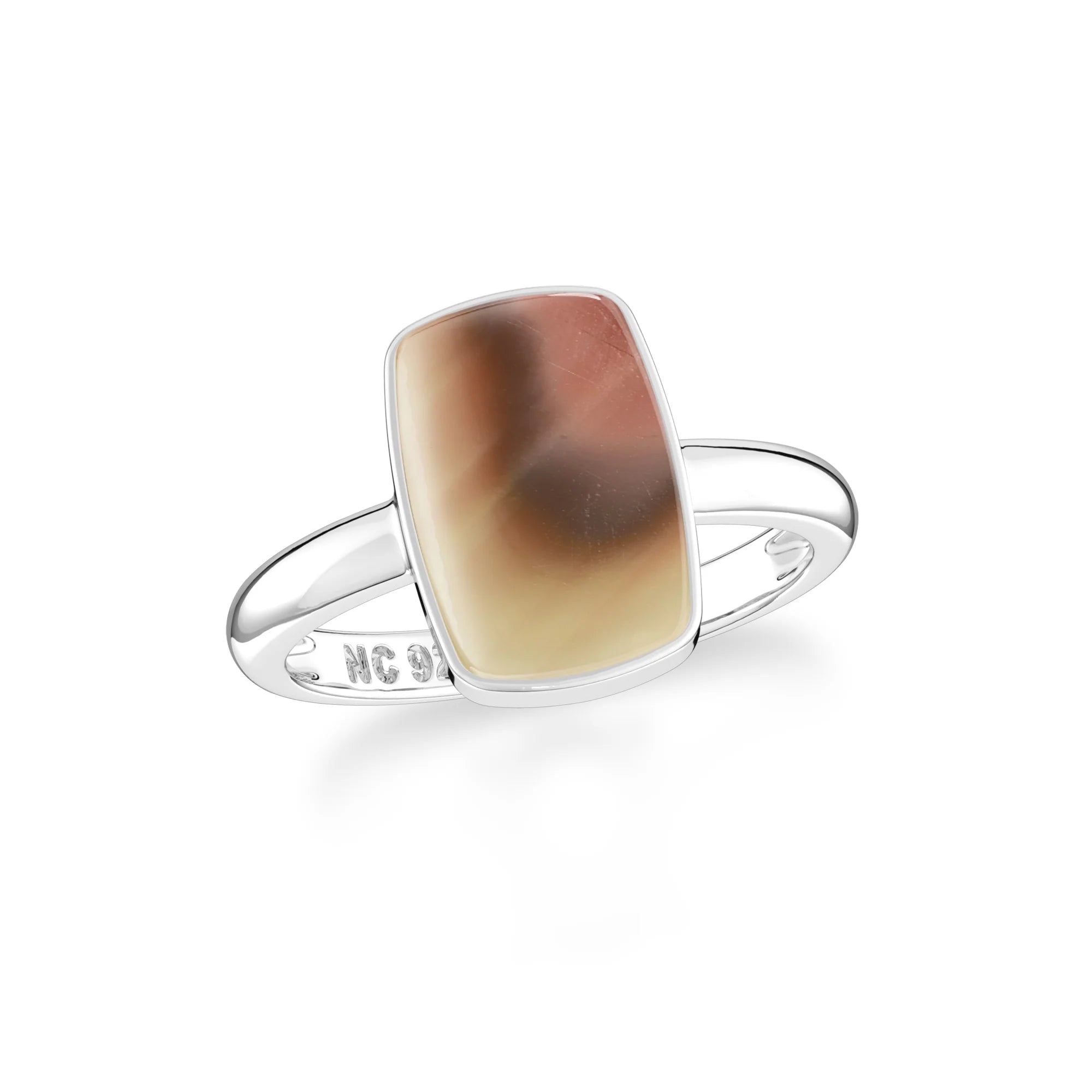 red imperial-jasper bezel-set ring