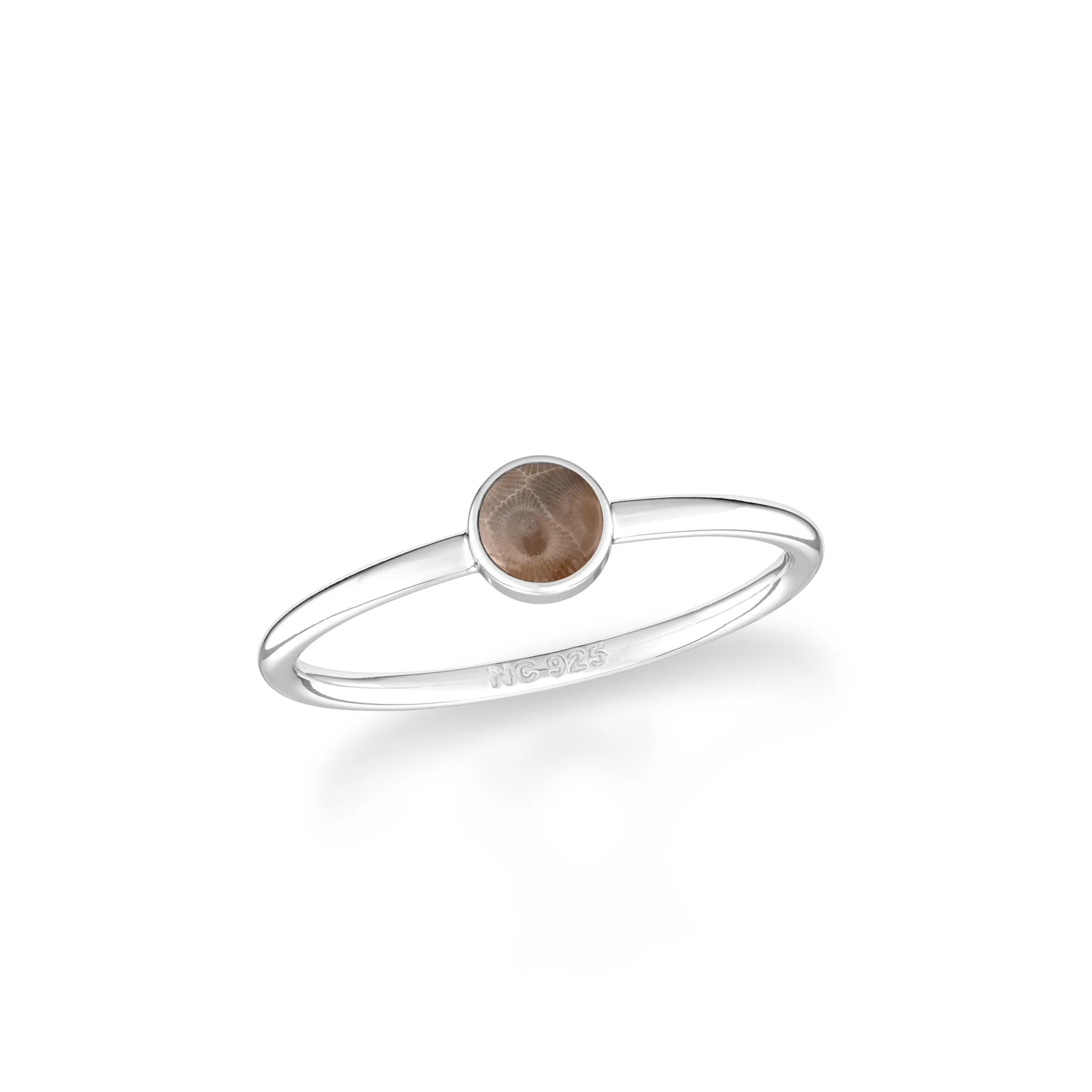 petoskey stackable bezel-set ring