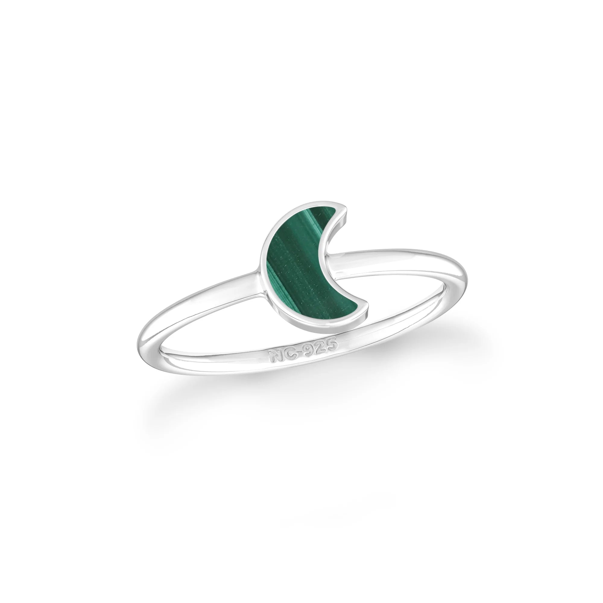 red malachite bezel-set ring
