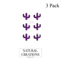 amethyst slice earrings