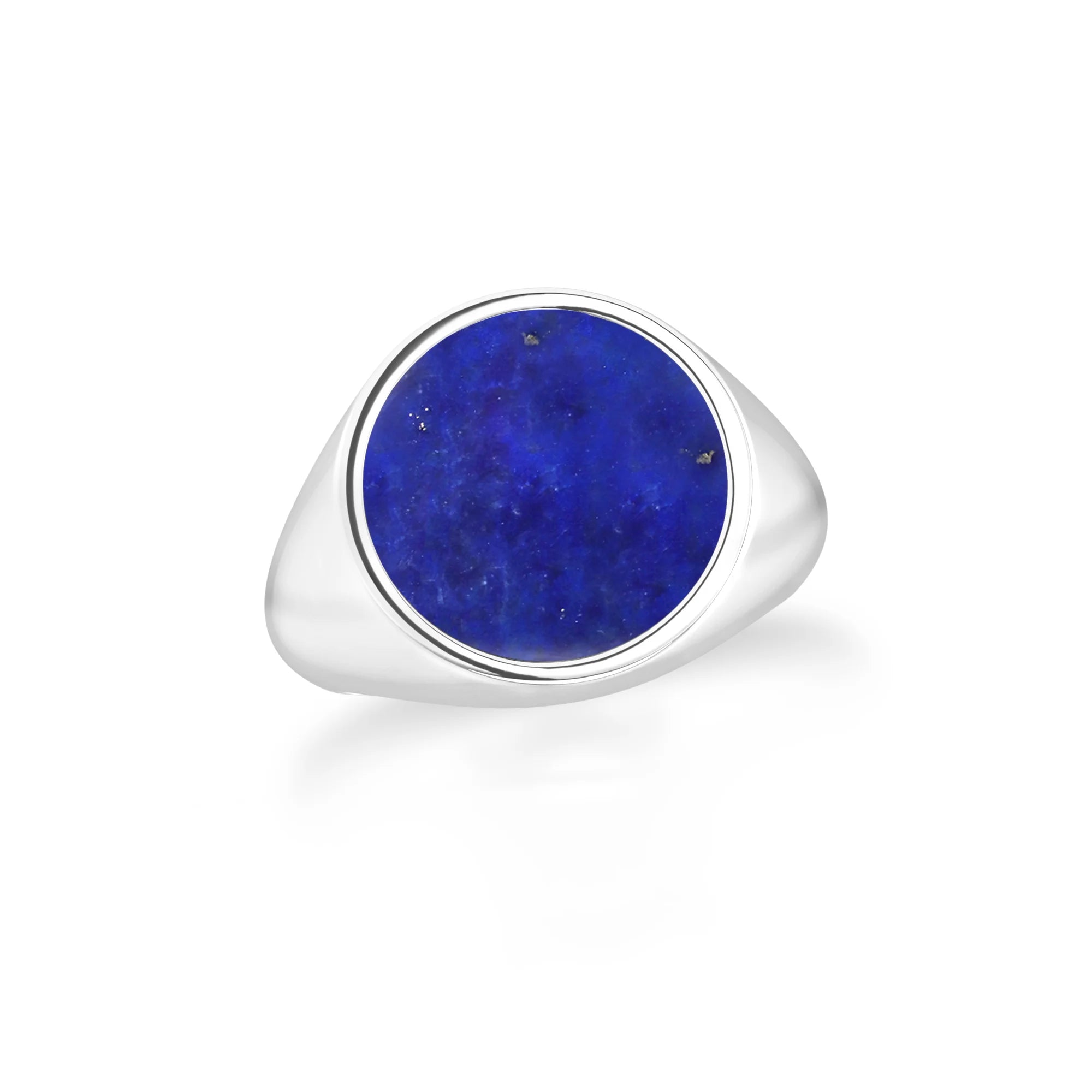 lapis lazuli mens bezel-set ring