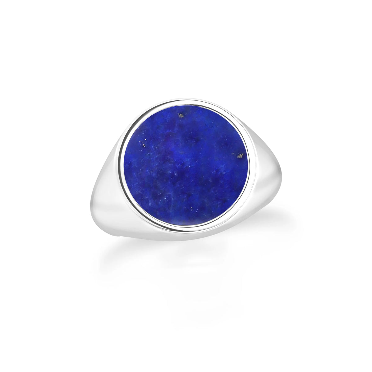 lapis lazuli mens bezel-set ring