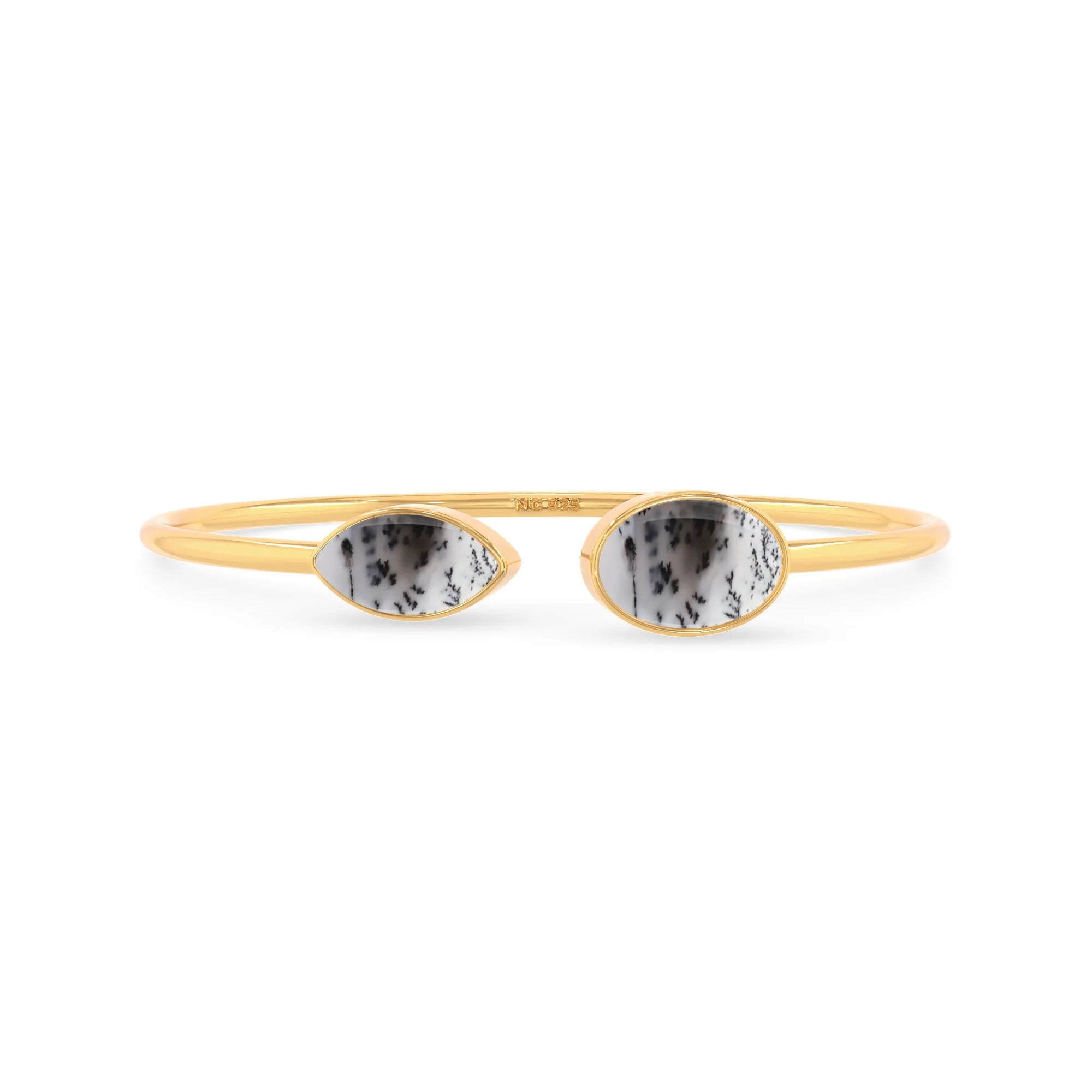 dendritic opal cab bracelet