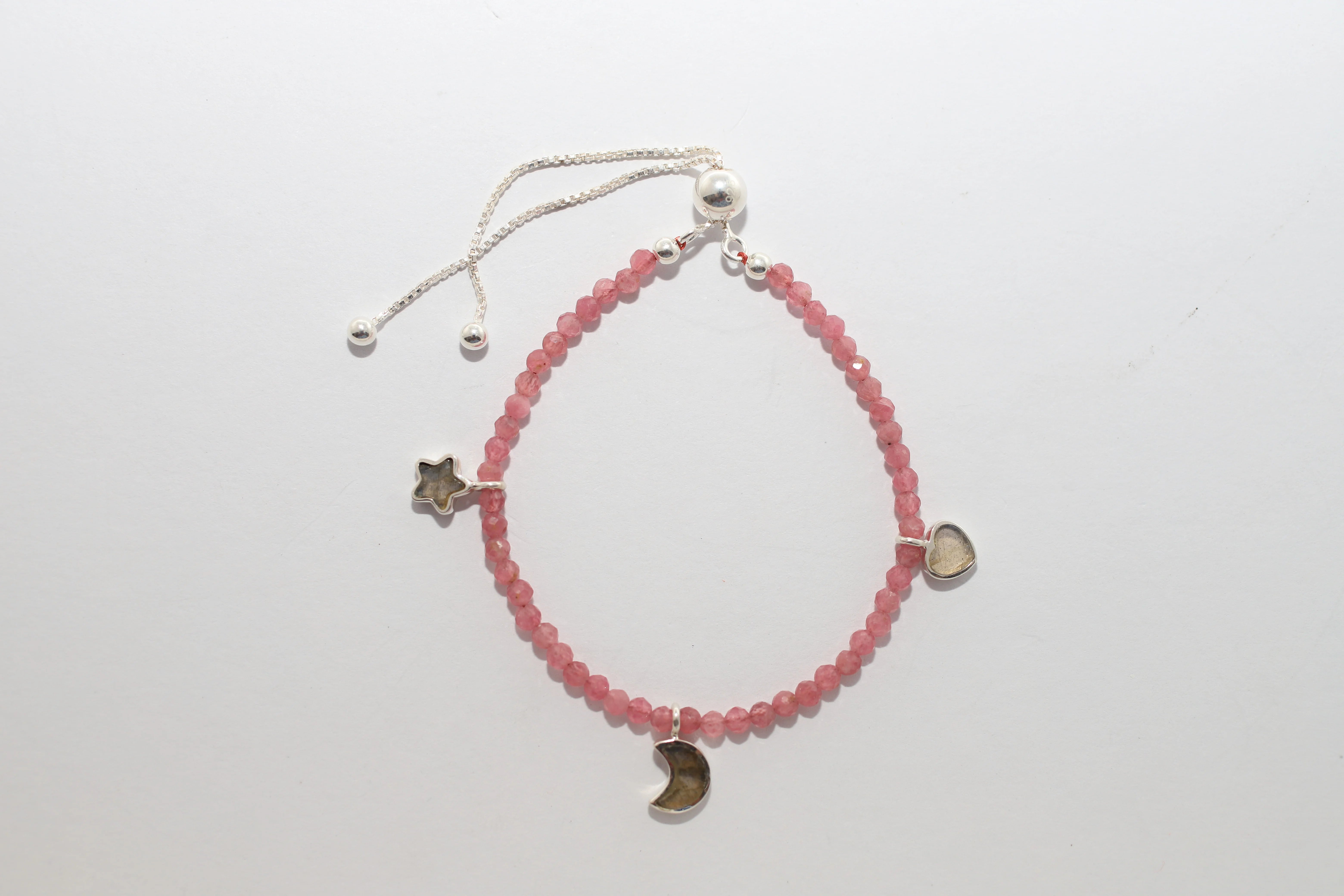 pink tourmaline cut bracelet
