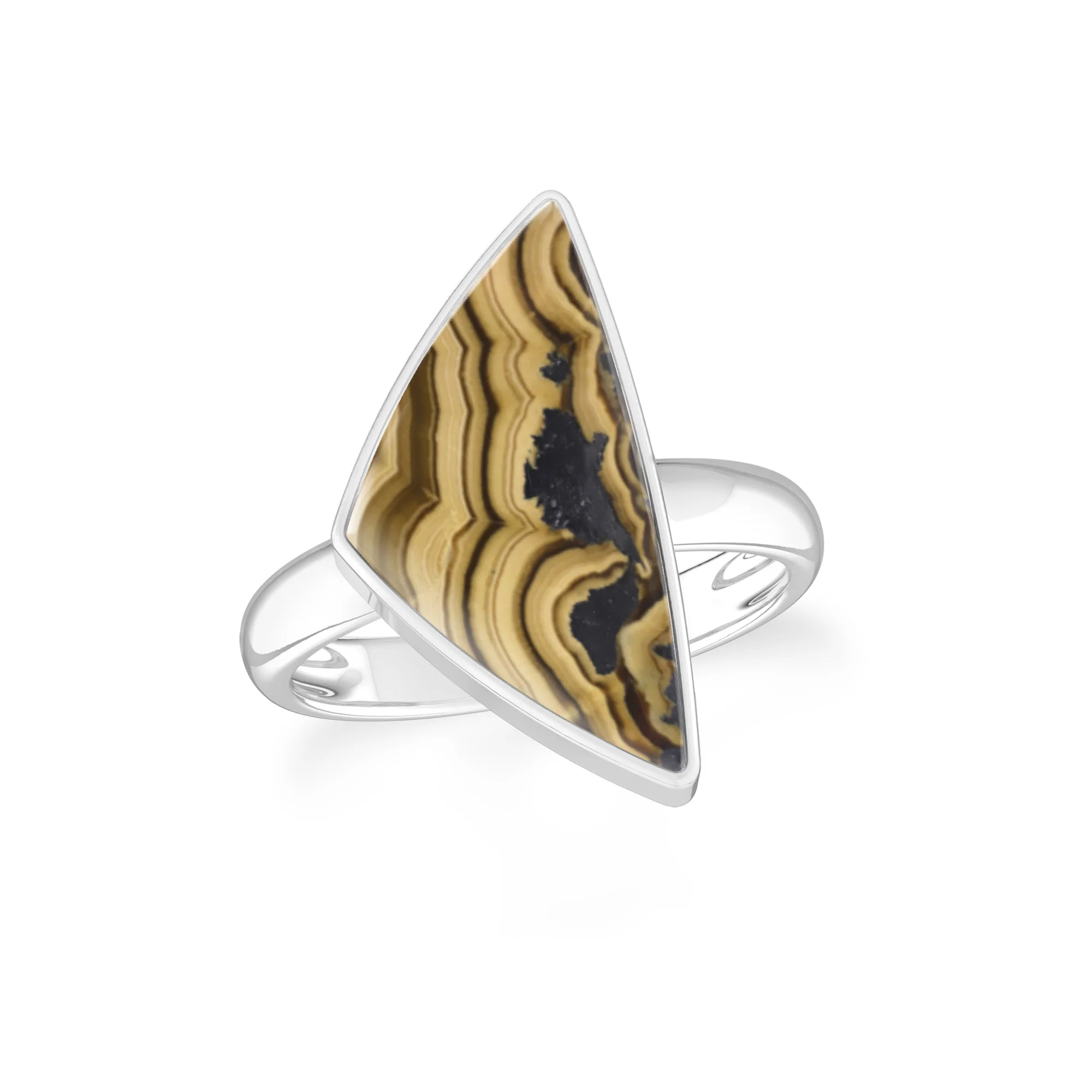 schalenblende bezel-set ring