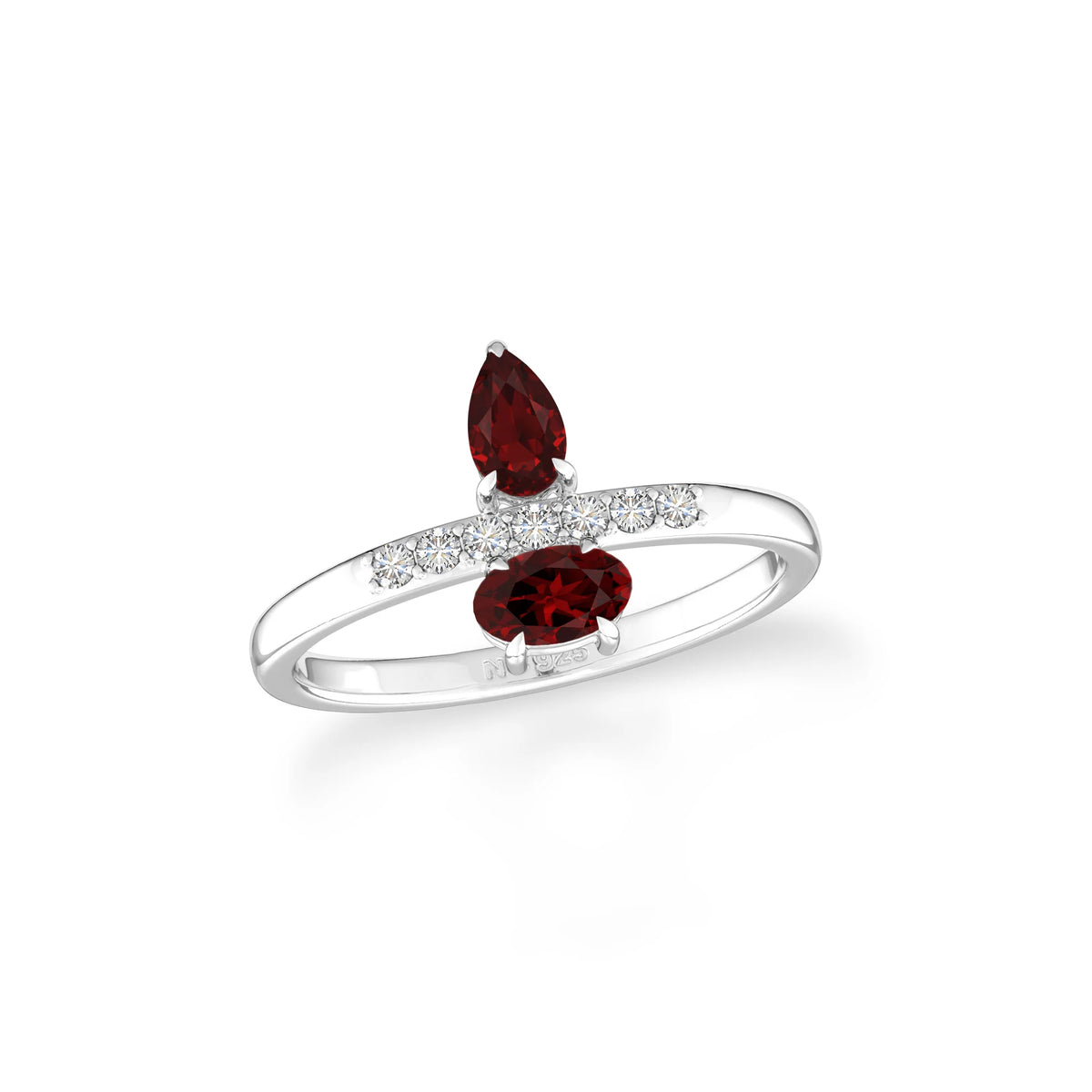 garnet prong-set ring
