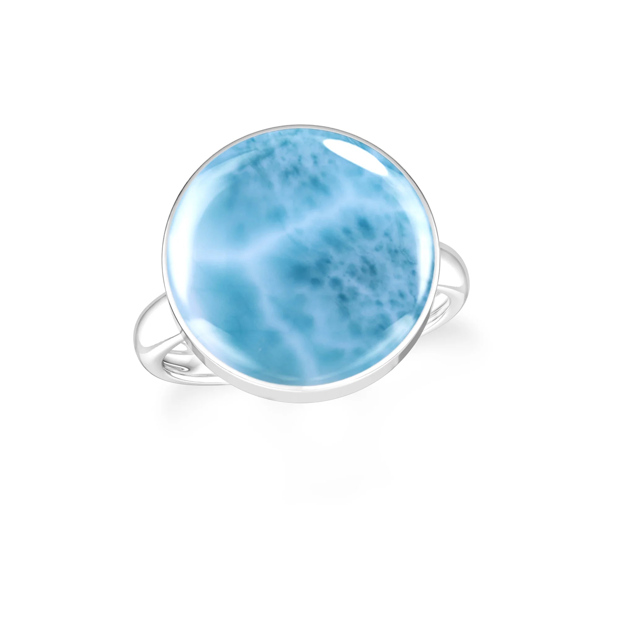 larimar bezel-set ring