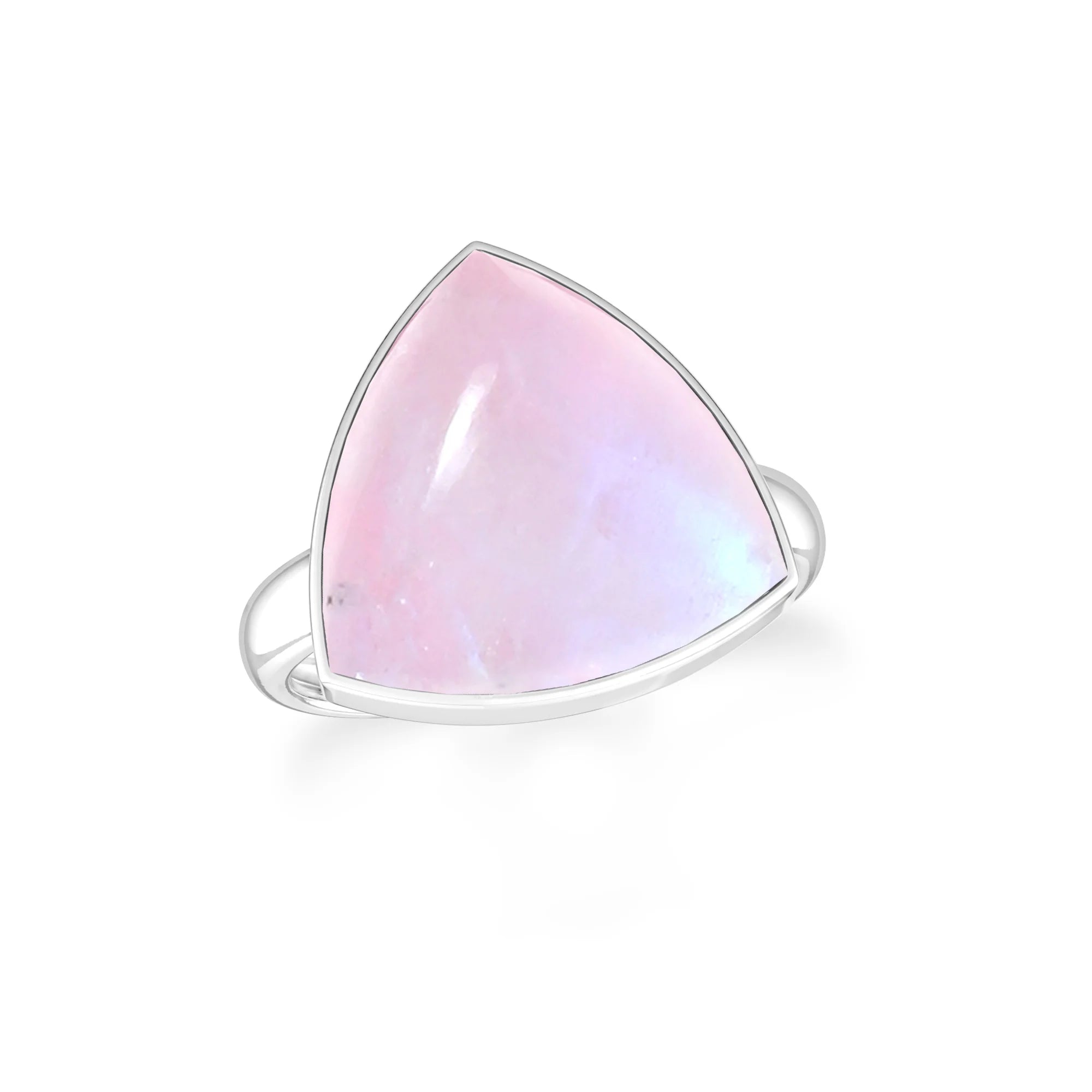 pink-moonstone bezel-set ring