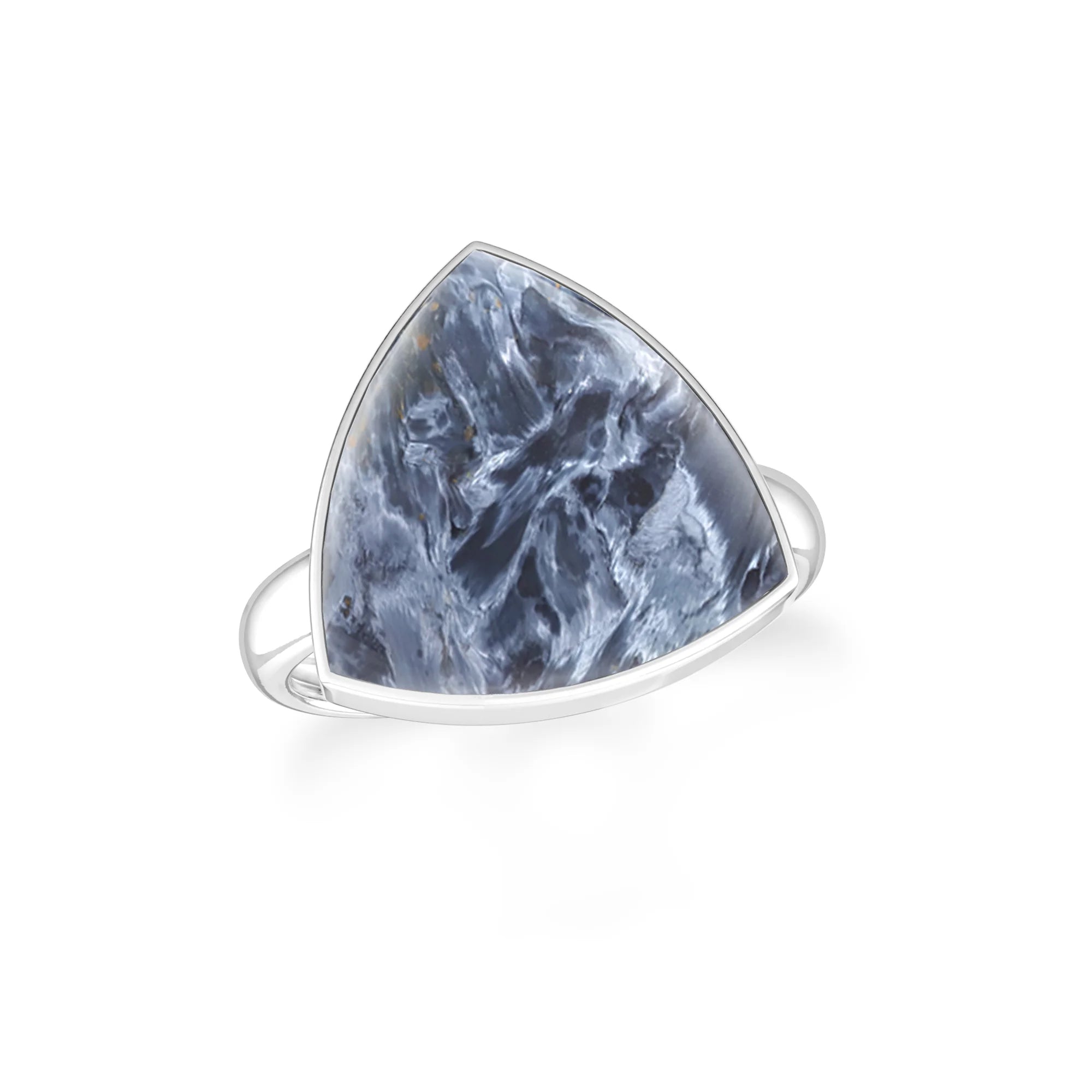 pietersite bezel-set ring