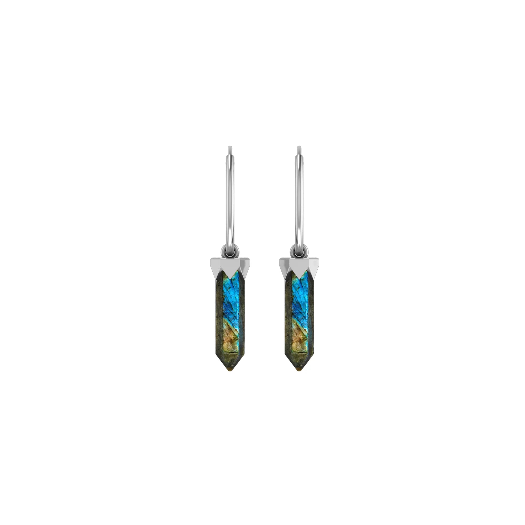 labradorite cut earrings