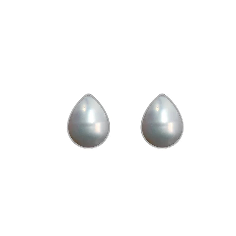 pearl cab pear earrings