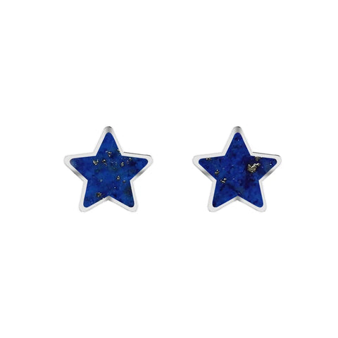 lapis lazuli slice earrings