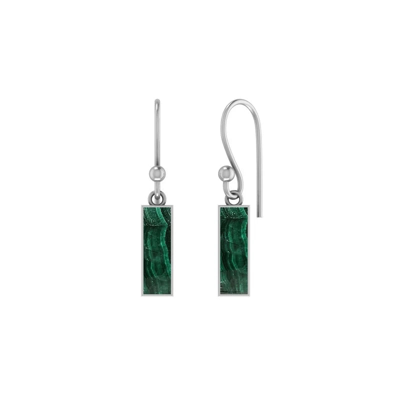malachite slice earrings