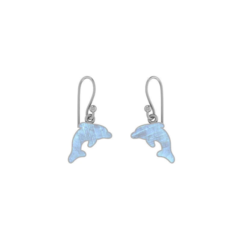 rainbow moonstone earrings