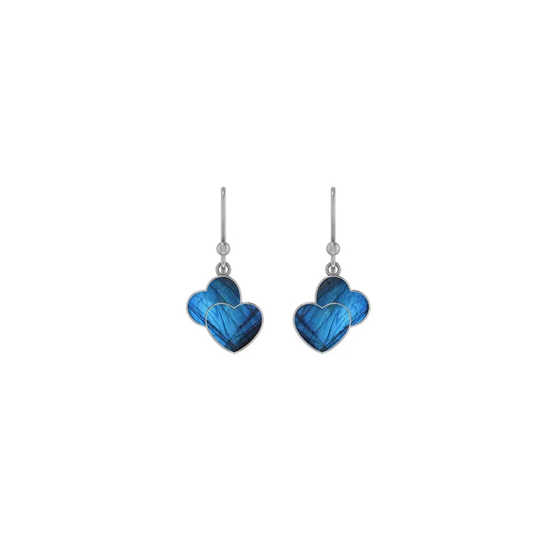 labradorite slice earrings