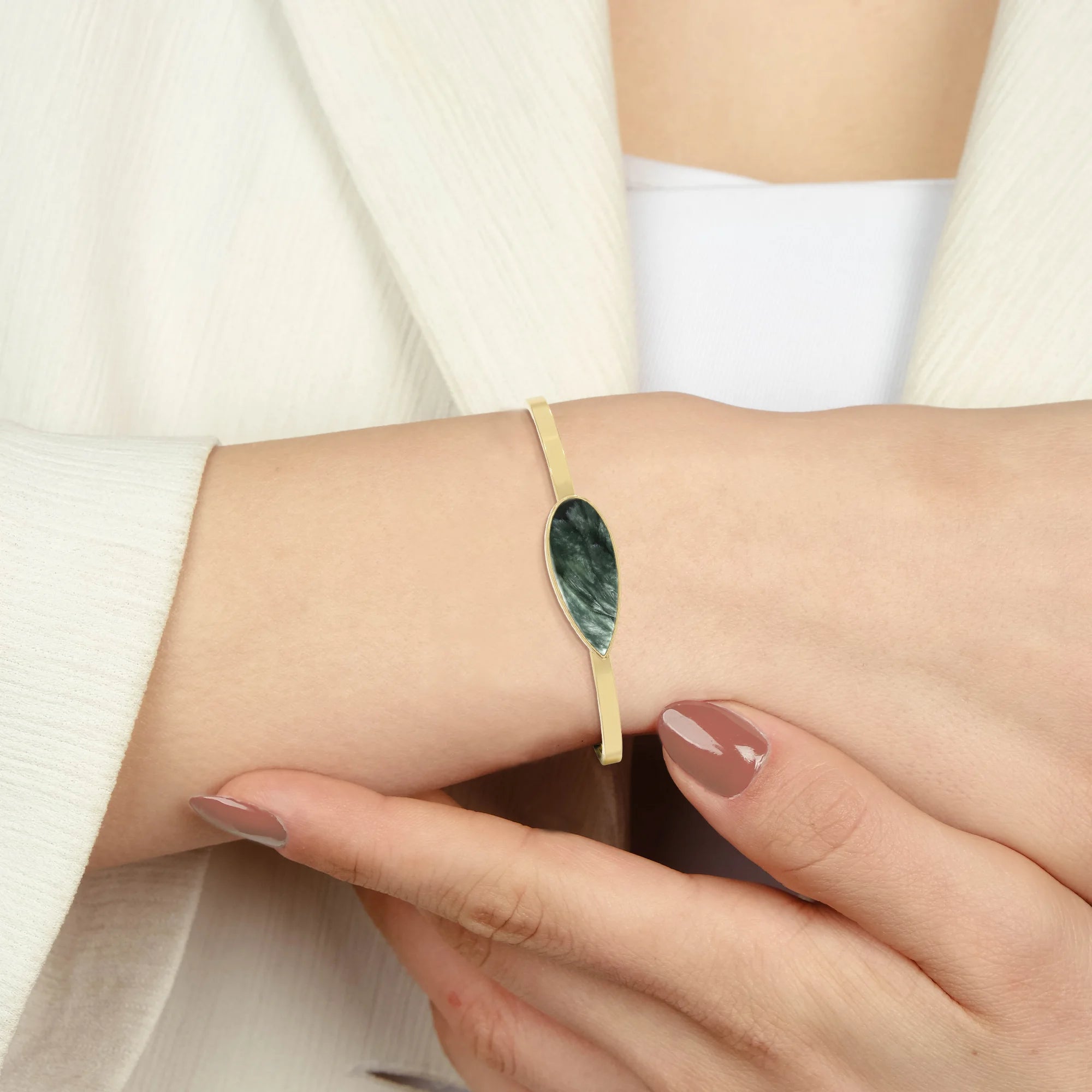 seraphinite rough bracelet