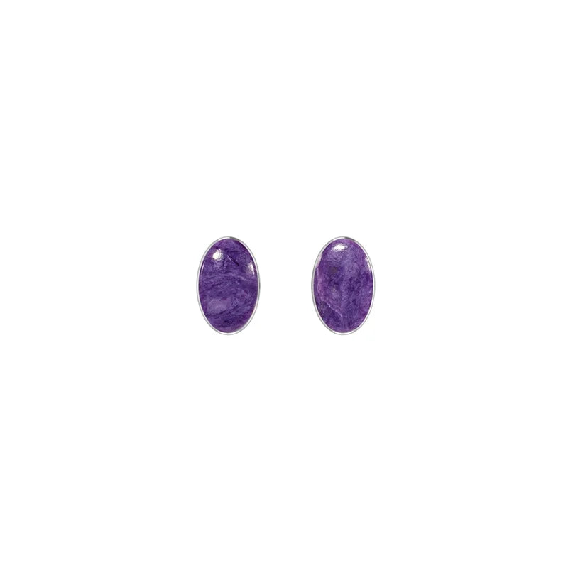 charoite earrings 