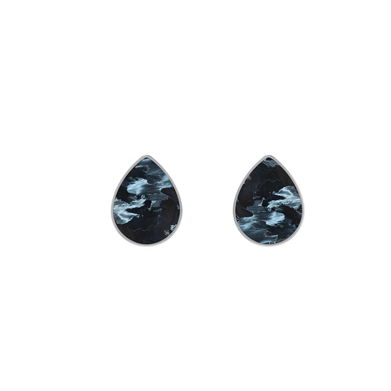 pietersite cab pear earrings