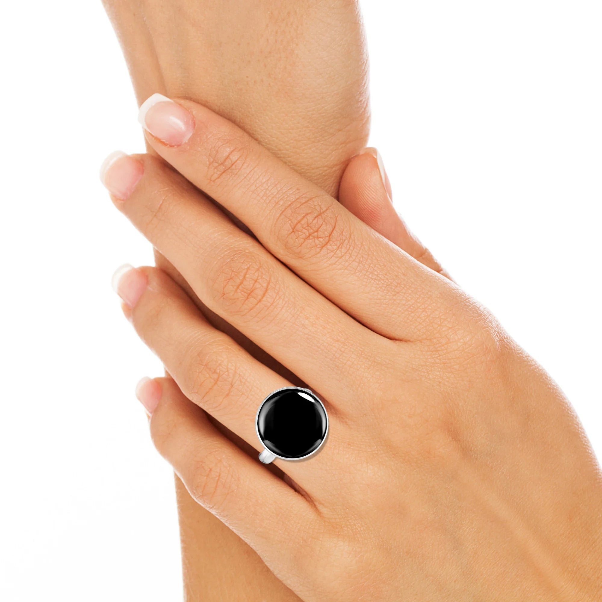 black-onyx bezel-set ring