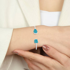 paraiba apatite twister bracelet