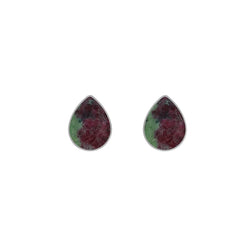 ruby zoisite cab earrings