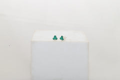 malachite slice earrings